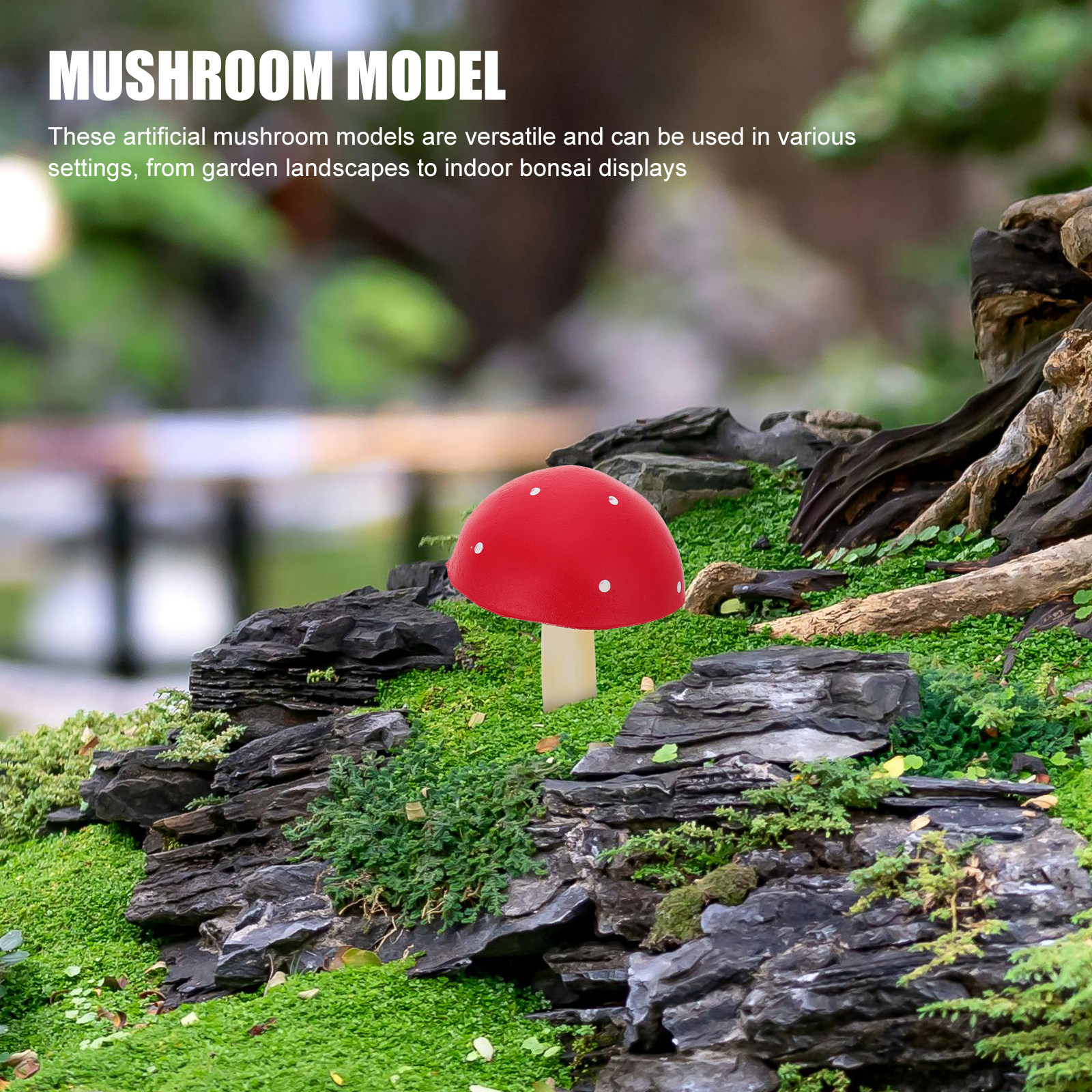 Bonsai Garden Cafe - Vivid Realistic Mushroom Decor for Garden
