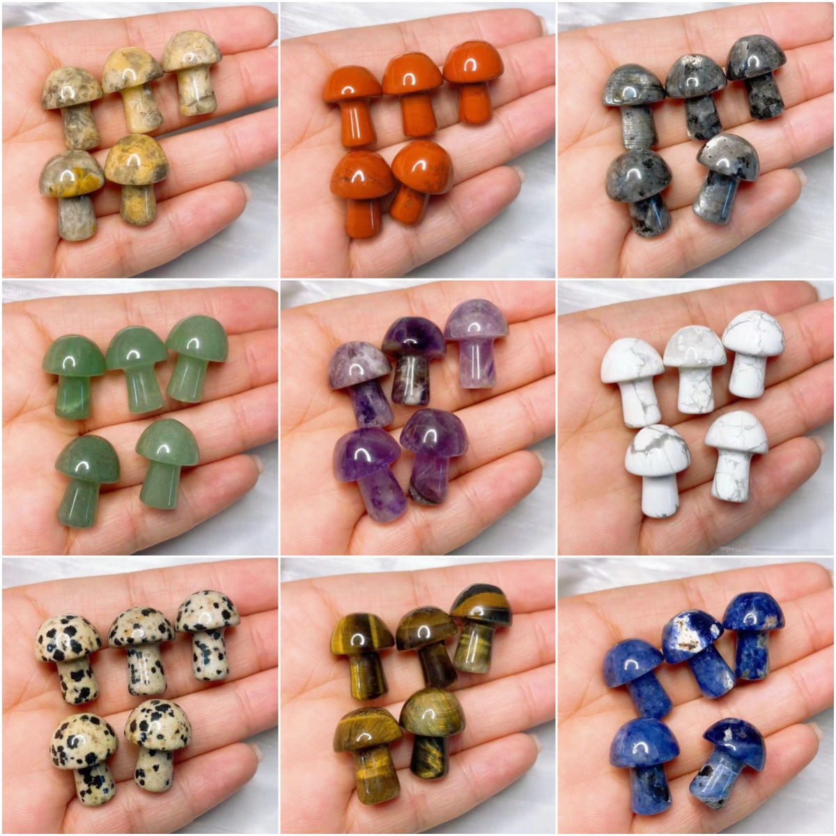 Bonsai Rock Garden - Natural Crystal Mini Mushroom Gem Stone