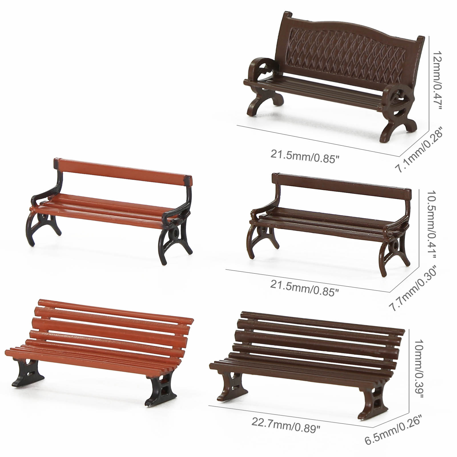 Evemodel 12pcs HO Scale 1:87 G – Bonsai Garden Bench recenzja i cena
