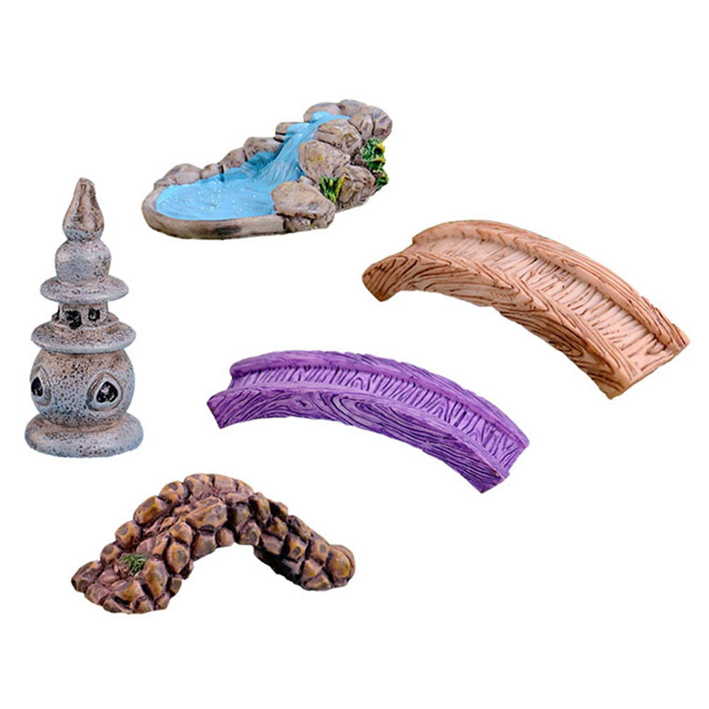 5Pcs Resin Garden Ornaments Mi – Bonsai Garden With Pond recenzja i cena