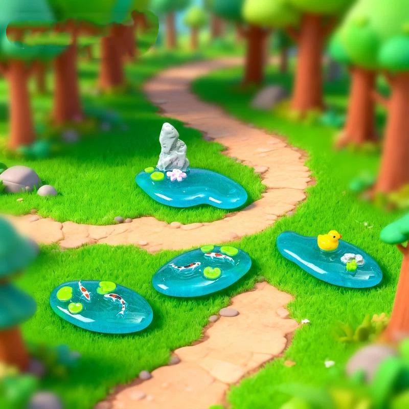 【MA】Mini Resin Pond Ornaments  – Bonsai Garden With Pond recenzja i cena