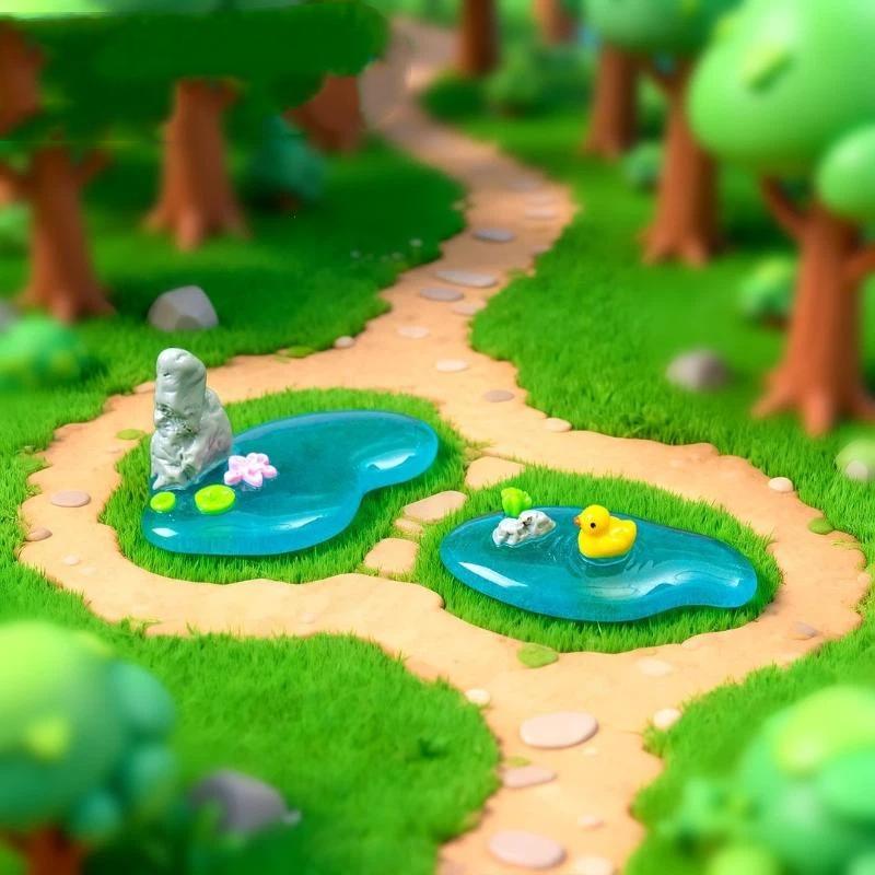 【MA】Mini Resin Pond Ornaments  – Bonsai Garden With Pond recenzja i cena