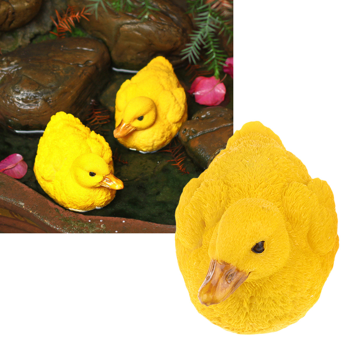 1Pair Yellow Duck Resin Decora – Bonsai Garden With Pond recenzja i cena