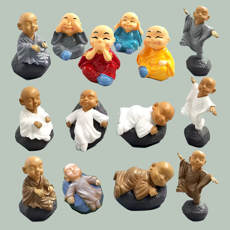 4pcs Chinese Kongfu Monk Minia – Bonsai Garden Japan recenzja i cena
