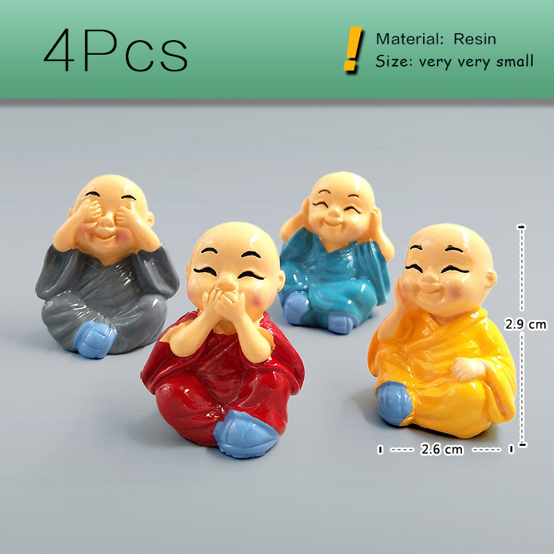 4pcs Chinese Kongfu Monk Minia – Bonsai Garden Japan recenzja i cena