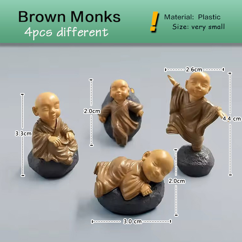 4pcs Chinese Kongfu Monk Minia – Bonsai Garden Japan recenzja i cena