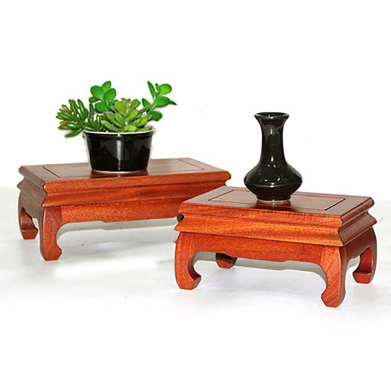 Red Wood Buddha Ornament Base, – Bonsai Rock Garden recenzja i cena