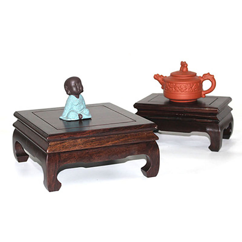 Red Wood Buddha Ornament Base, – Bonsai Rock Garden recenzja i cena