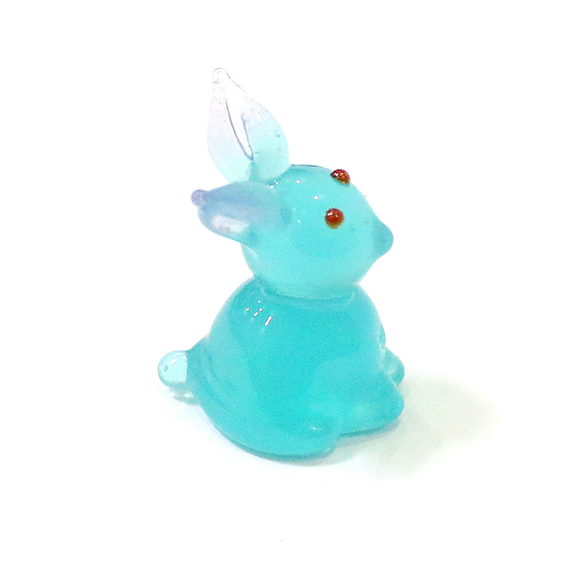 2pcs Mini Glass Bunny Figurine – Bonsai Garden Japan recenzja i cena