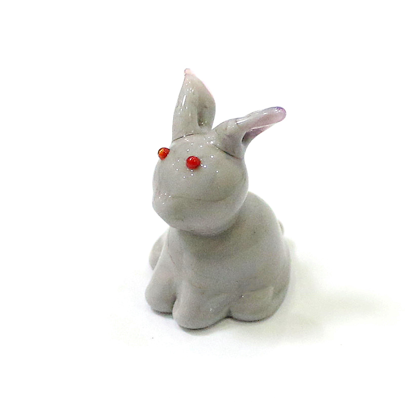 2pcs Mini Glass Bunny Figurine – Bonsai Garden Japan recenzja i cena