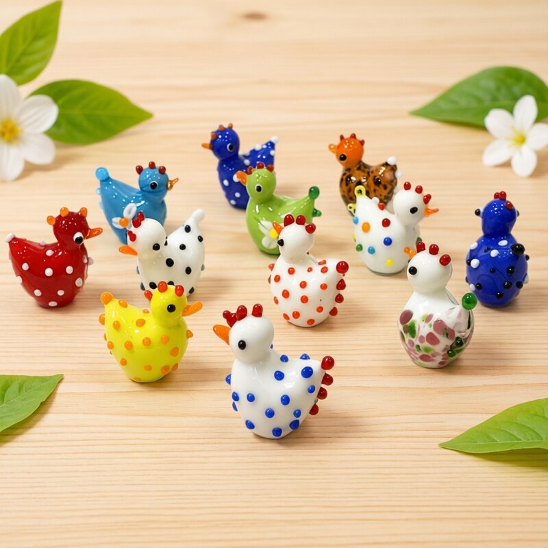 2PCS Handmade Cute Glass Chick – Bonsai Garden Japan recenzja i cena