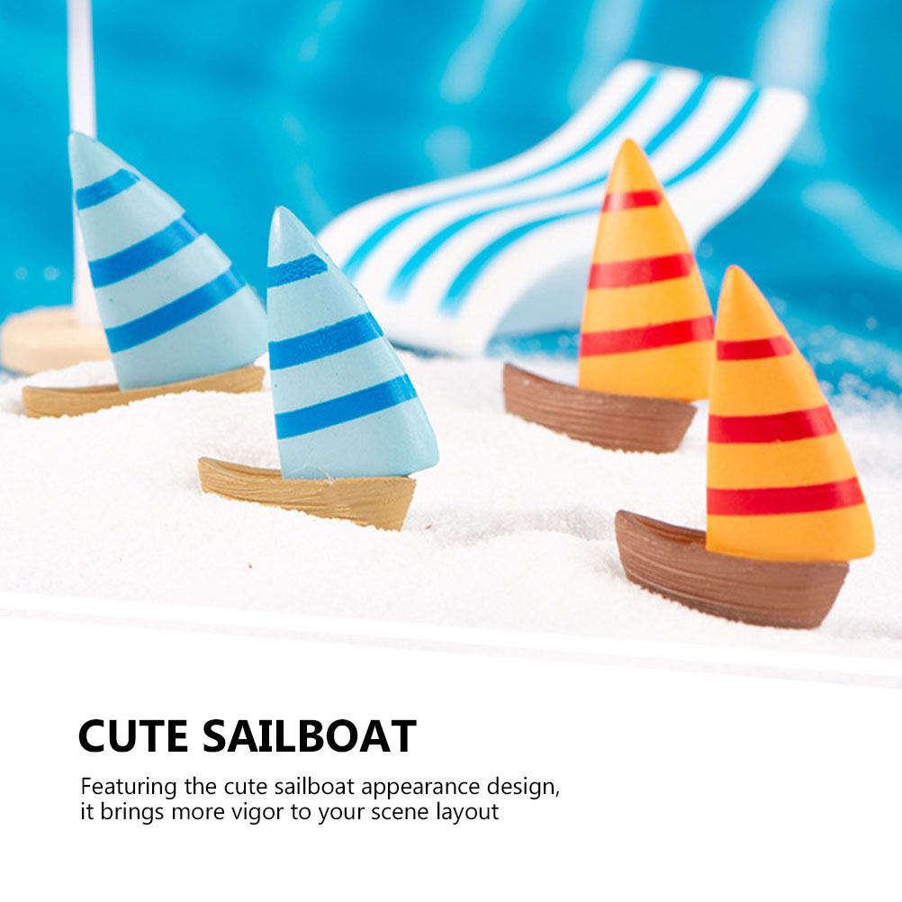 10Pcs Miniature Sailboat Decor – Bonsai Garden With Pond recenzja i cena