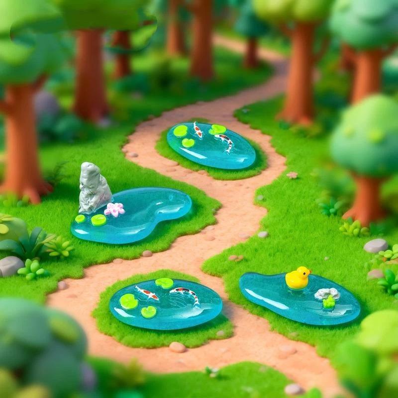 Mini Resin Pond Ornaments With – Bonsai Garden With Pond recenzja i cena