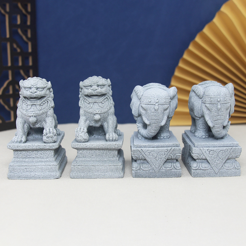 Artificial Stone Elephant Lion – Bonsai Rock Garden recenzja i cena